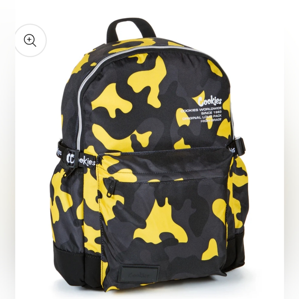 NWT Cookies Off The Grid Smell Proof Backpack Yellow Camo